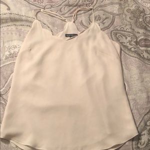 Ivory scalloped neck tank